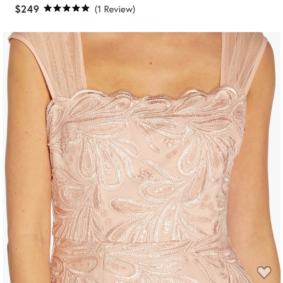 Gorgeous Blush Adrianna Papell Gown. Petite hemline. Mother of the Bride dress. - Picture 2 of 16